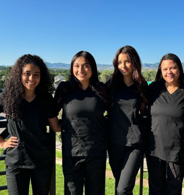 Dental Assistant School Students posing for photo outside of training facility.